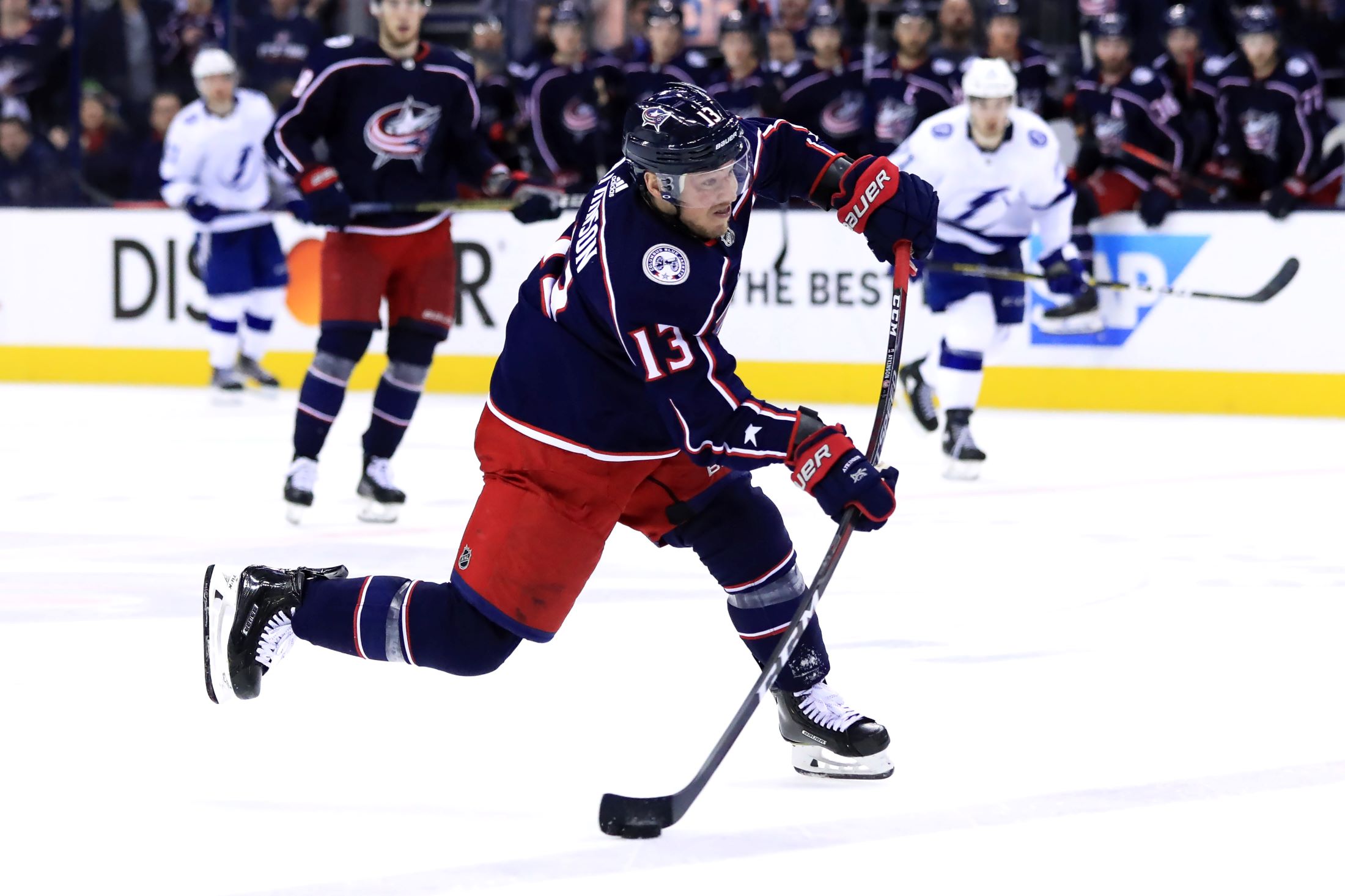 Cam Atkinson Dekes His Son Declan and Keeps His Shootout Moves Sharp | 1st  Ohio Battery