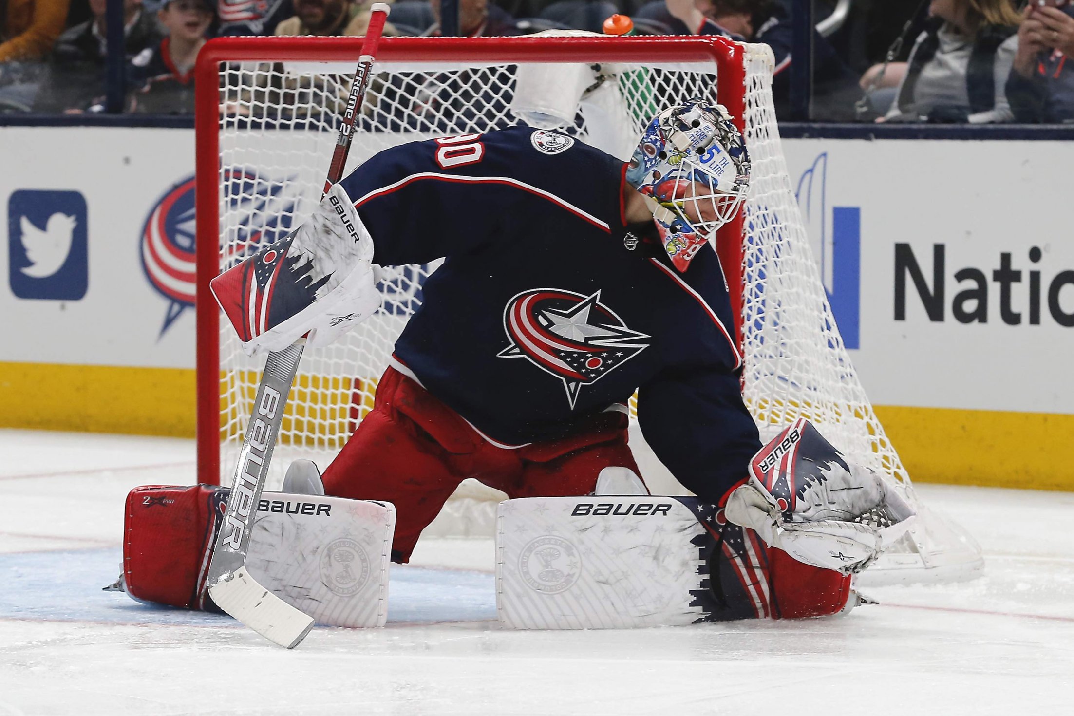 Elvis Merzlikins Notches Third Shutout in Last Four Games