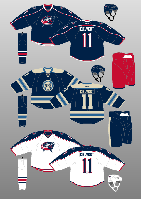 Columbus Blue Jackets Authentic Jerseys - Home, Away, & Third