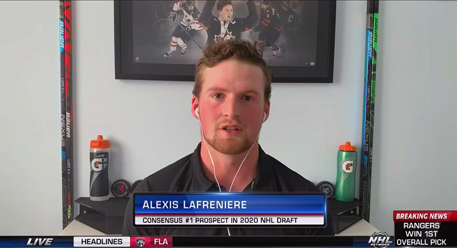 Alexis Lafreniere interviewed on the NHL Network