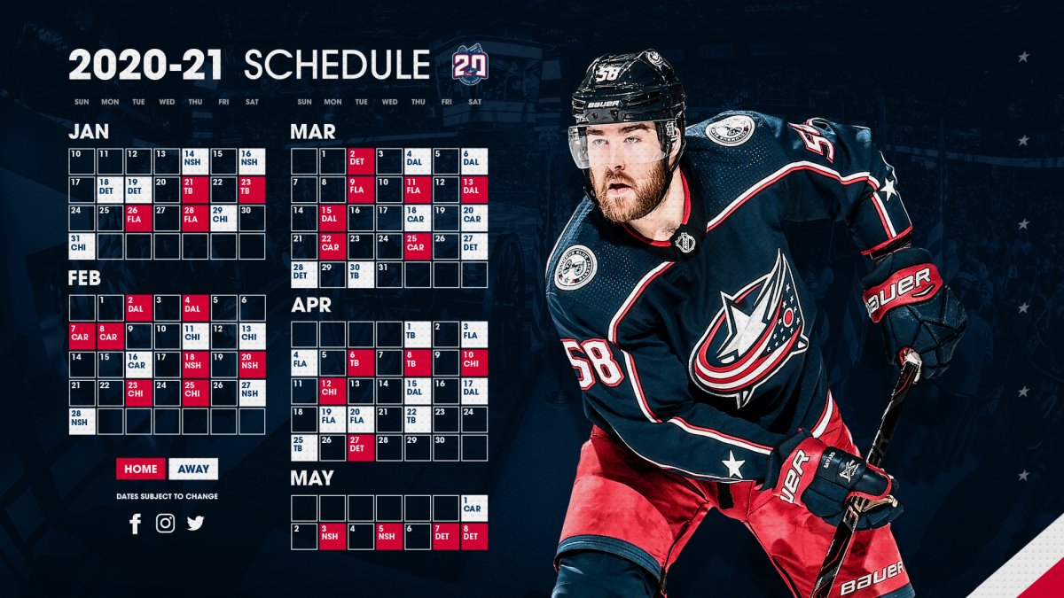 NHL Releases Full 56Game Schedule for 202021; Blue Jackets To Open