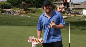 Phil Kessel eating some delicious hot dogs out of a Stanley Cup