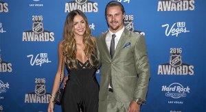 Erik Karlsson and his wife Melinda at the 2016 NHL Awards. 