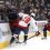  Washington Capitals left wing Brendan Leipsic (28) checks Columbus Blue Jackets defenseman Andrew Peeke (2) during the third period at Nationwide Arena.