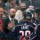 Columbus Blue Jackets head coach Brad Larsen talks with his team during a time out in the third period against the St. Louis Blues at Nationwide Arena.