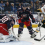 Pittsburgh Penguins' Sam Poulin reaches for the rebound of Columbus Blue Jackets' Elvis Merzlikins save during the first period at Nationwide Arena.