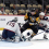 Columbus Blue Jackets defenseman David Jiricek defends Pittsburgh Penguins left wing Drew O'Connor