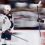 Columbus Blue Jackets defenseman Zach Werenski (8) celebrates after scoring a goal against the Washington Capitals in the first period at Capital One Arena.