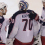 Columbus Blue Jackets goalie Joonas Korpisalo (70) is consoled by teammates after a 3-2 loss to Tampa Bay Lightning in the fifth overtime period in game one of the first round of the 2020 Stanley Cup Playoffs at Scotiabank Arena.