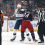 Oct 18, 2025; Columbus, Ohio, USA; Tampa Bay Lightning center Curtis Douglas (42) and Columbus Blue Jackets center Mathieu Olivier (24) fight during the first period at Nationwide Arena.