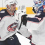 Oct 25, 2025; Pittsburgh, Pennsylvania, USA; Columbus Blue Jackets goalie Elvis Merzlikins (90) celebrates a win over the Pittsburgh Penguins with center Sean Monahan (23) after a shoot-out at PPG Paints Arena. The Blue Jackets won 5-4.