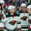 Dec 18, 2025; Columbus, Ohio, USA; Minnesota Wild right wing Ryan Hartman (38) celebrates with teammates after scoring a goal against Columbus Blue Jackets in the second period at Nationwide Arena.