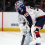 Dec 20, 2025; Anaheim, California, USA; Columbus Blue Jackets goaltender Elvis Merzlikins (90) looks on during the second period against the Anaheim Ducks at Honda Center.