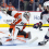 Mar 14, 2026; Philadelphia, Pennsylvania, USA; Columbus Blue Jackets right wing Kirill Marchenko (86) scores a shootout goal against Philadelphia Flyers goalie Dan Vladar (80) in overtime at Xfinity Mobile Arena. Mandatory Credit: Kyle Ross-Imagn Images
