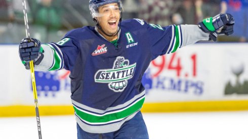 Keegan Kolesar scored in the Memorial Cup on Sunday