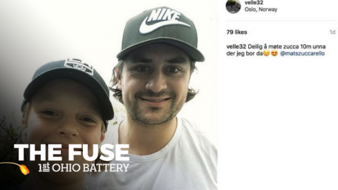 Mats Zuccarello surprises a fan in Norway