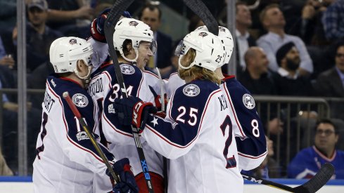 Josh Anderson, Matt Calvert and William Karlsson