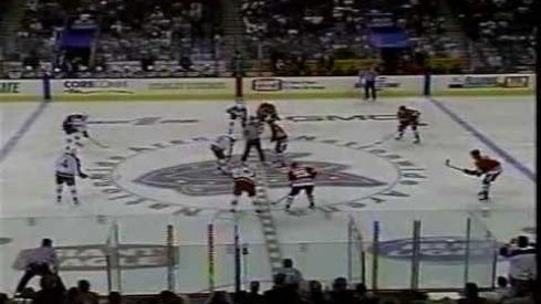 The initial faceoff in Blue Jackets history