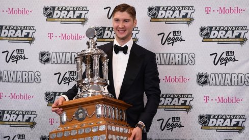 Sergei Bobrovsky smiles as he wins his second Vezina Trophy.