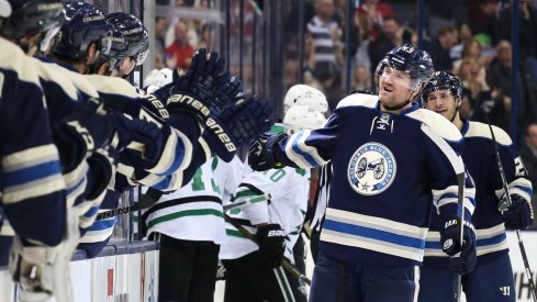 Scott Hartnell celebrates after a goal.