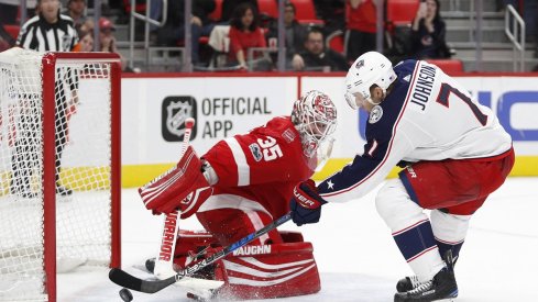 Blue Jackets defenseman Jack Johnson