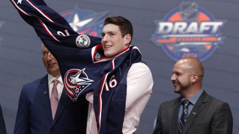 Columbus Blue Jackets center Pierre-Luc Dubois on his 2016 draft day in Buffalo, NY.