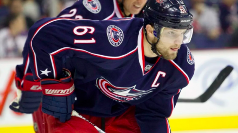 Former Columbus Blue Jackets captain Rick Nash, rumored to be interested in returning to the club that drafted him.