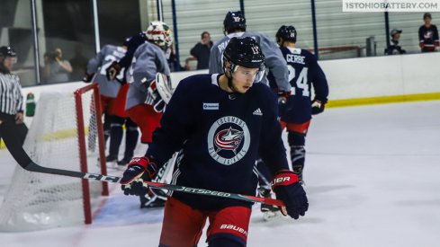 Cam Atkinson skates in Blue Jackets Training Camp