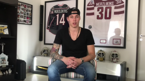 Elvis Merzlikins takes the time to answer questions about being a Blue Jacket prospect