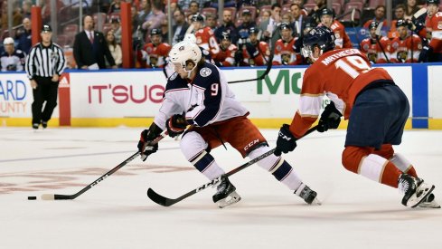 Artemi Panarin's three-point game against the Florida Panthers led the Columbus Blue Jackets to a victory. 