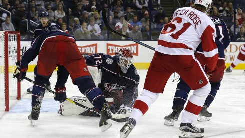 Sergei Bobrovsky's best game of the season was not enough as the Blue Jackets lost to the Detroit Red Wings