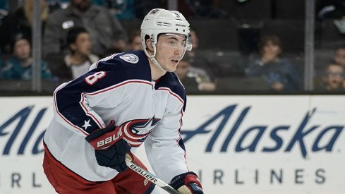 Zach Werenski, a contributing factor in the Blue Jackets win over the San Jose Sharks