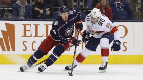 Artemi Panarin leads the Columbus Blue Jackets with 18 points through as many games.