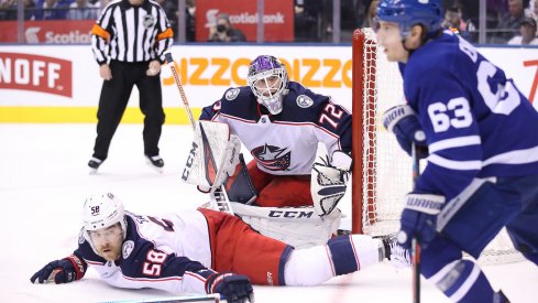 Sergei Bobrovsky was strong in tonight's loss to Toronto. 