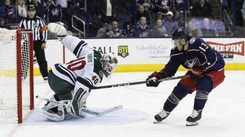 Cam Atkinson is on pace for a record season in scoring for the Columbus Blue Jackets with 15 goals in 24 games.