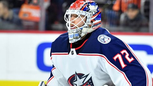 Sergei Bobrovsky picked up the win tonight in Philadelphia for the Columbus Blue Jackets.