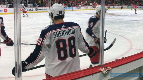 Kole Sherwood making his NHL debut in Chicago.