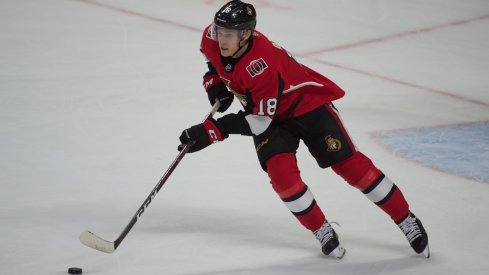 Ryan Dzingel skates up ice.