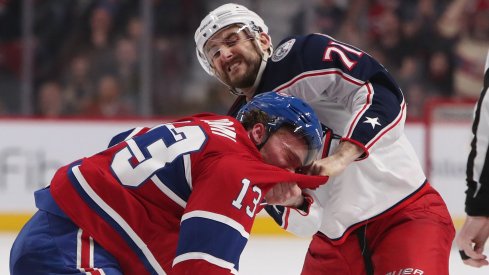 Nick Foligno is back in the lineup for the Columbus Blue Jackets after missing four games due to his son being in the hospital.