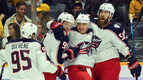 Cam Atkinson scored his 40th and 41st of the season in Nashville.