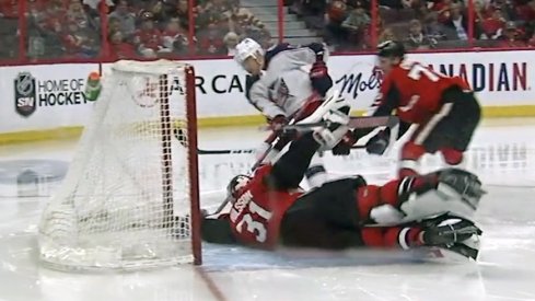 Senators goalie Anders Nilsson robs Cam Atkinson of the Blue Jackets Single Season Goals Record