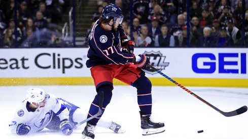 Josh Anderson has been a wrecking ball in the Blue Jackets' series against the Tampa Bay Lightning.