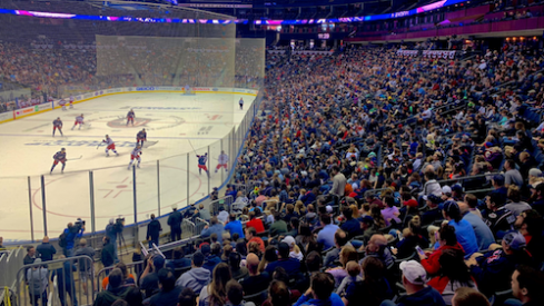 More than 5,000 fans packed Nationwide Arena for Blue Jackets practice and a scrimmage.