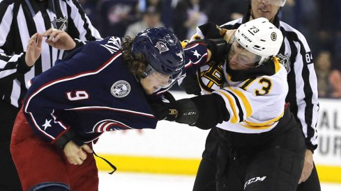 Artemi Panarin showing his hands