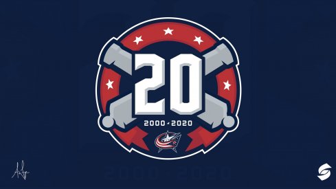 Columbus Blue Jackets Anniversary Logo - National Hockey League