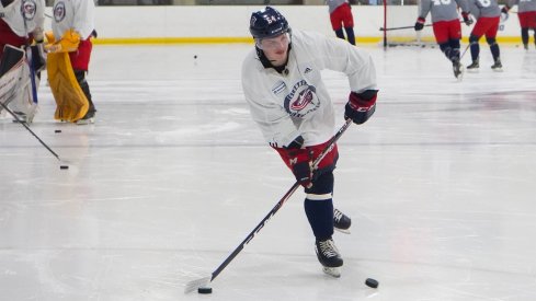 Trey Fix-Wolansky at the Columbus Blue Jackets 2019 training camp.