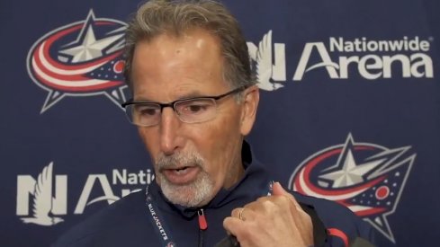 John Tortorella speaks to the assembled media about the most recent cuts.