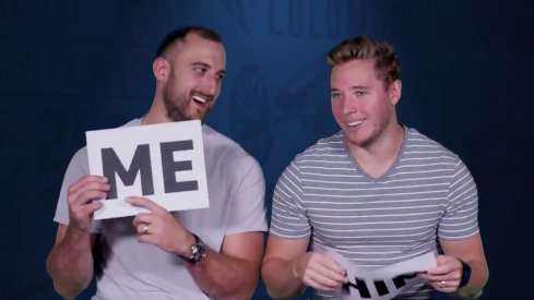 Nick Foligno and Cam Atkinson play a game to decide who has the better taste between the two.