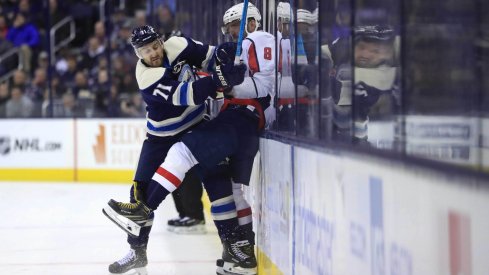 Nick Foligno and Alexander Ovechkin