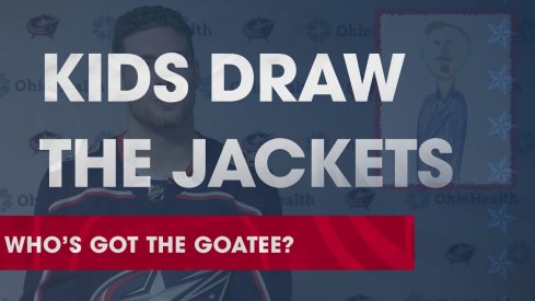 Gustav Nyquist is drawn by a kid and not everyone on the Blue Jackets is able to guess correctly.